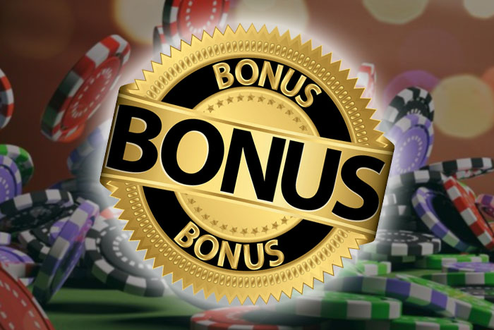 Casino bonus badge met fiches