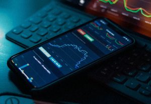 Telefoon met statistische gegevens