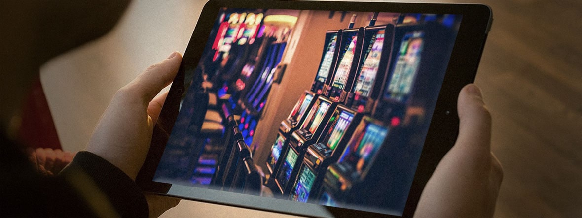 Gokautomaat op een tablet